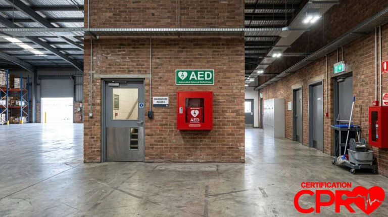 AED Emergency Equipment in Tampa Facility.