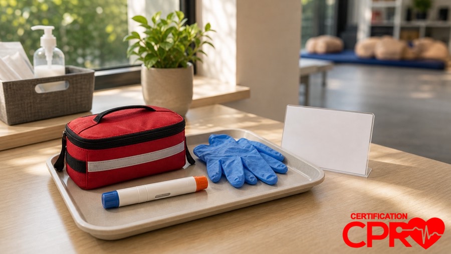 Anaphylaxis first aid training supplies for CPR and First Aid classes in Tampa.