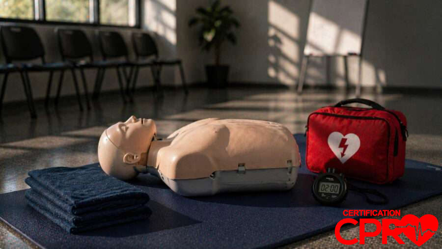CPR training mannequin for certification in Tampa.