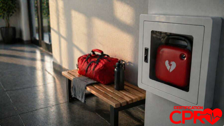 CPR training kit and AED device for cardiac emergencies in Tampa.
